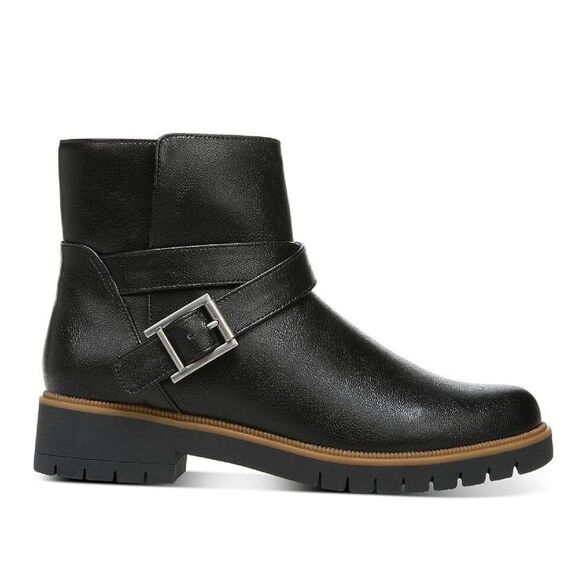 Style & Co. Womens 10 M Black Gabella Faux Leather Buckle Ankle Booties NIB HL3 - Picture 1 of 5